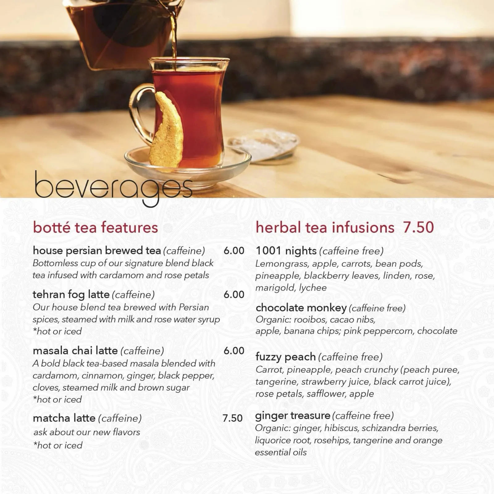 Menu page 1