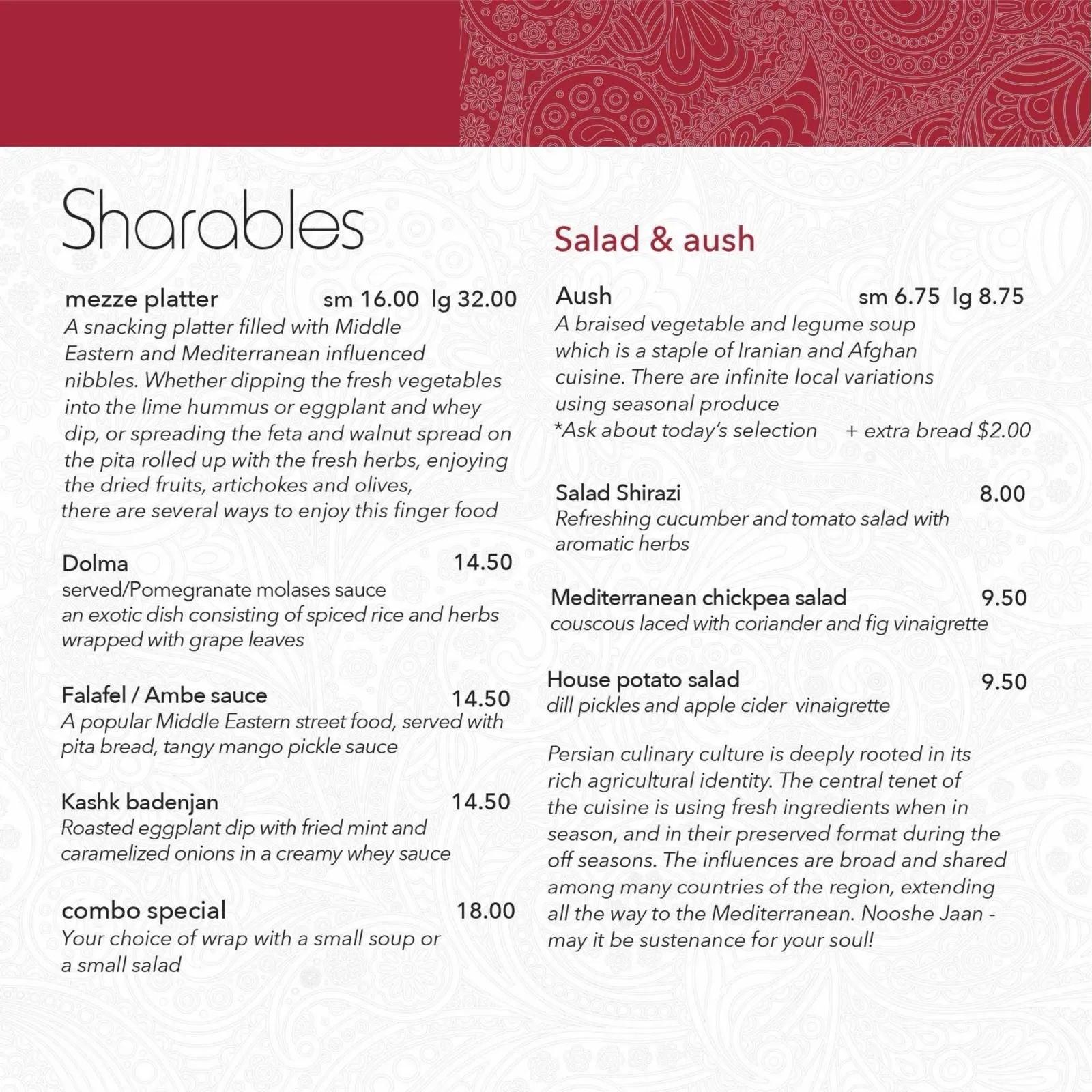 Menu page 5