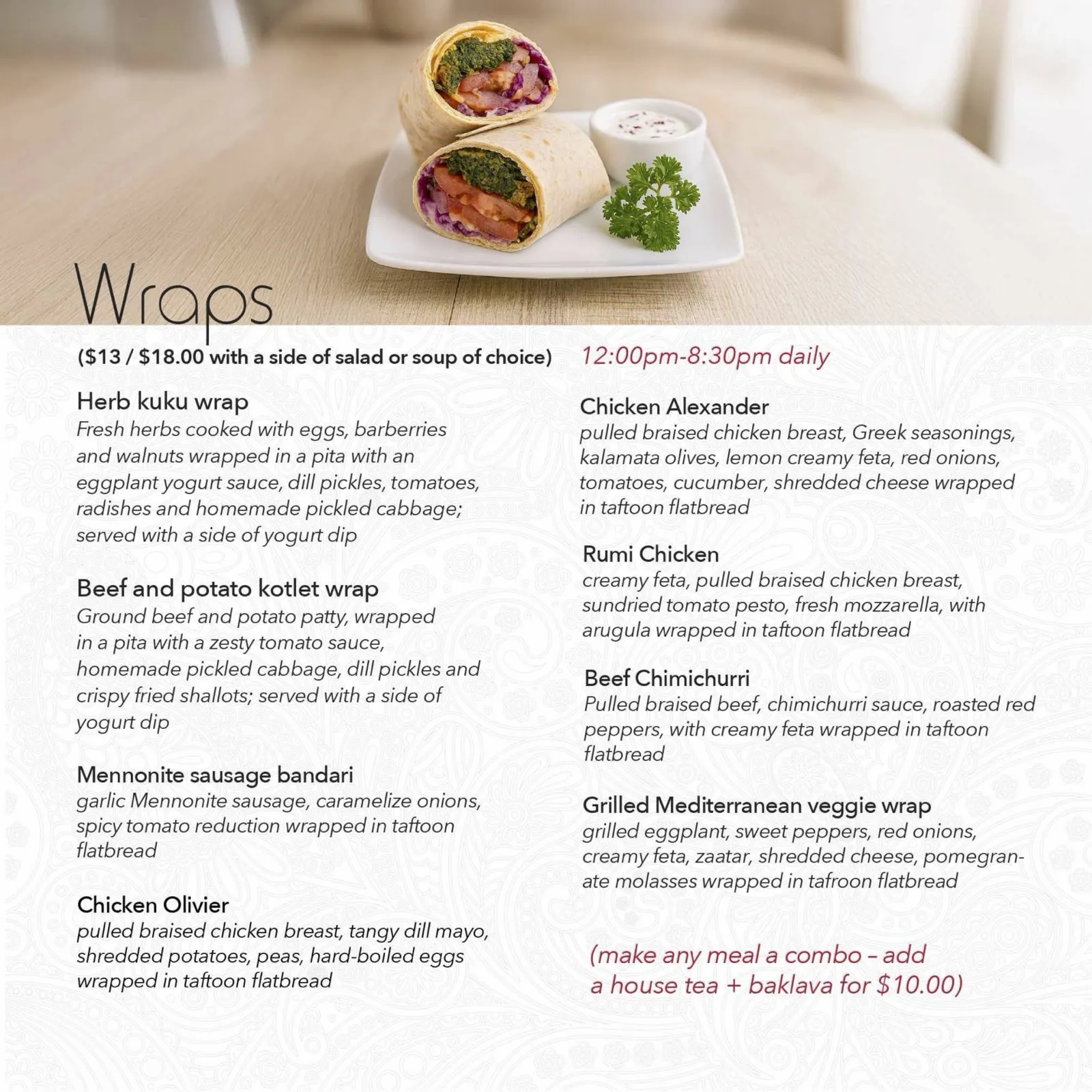 Menu page 6